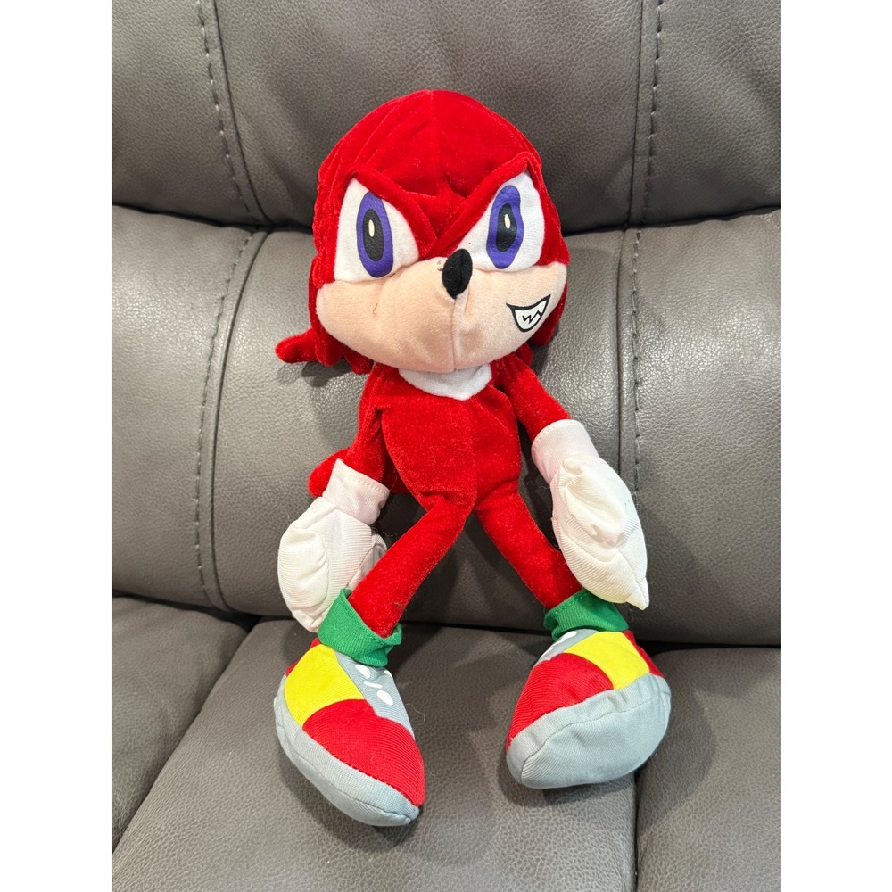 Sonic the Hedgehog Knuckles the Echidna Red Plush Stuffed Toy 10 Inch